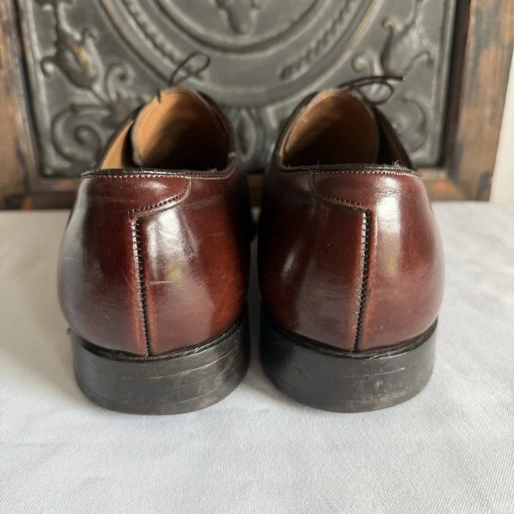 JOHNSTON & MURPHY Optima Cap Toe Oxford Shoes Made in USA‎ Mens 10.5 D/B 43664